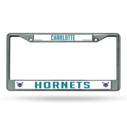 Charlotte Hornets License Plate Frame Chrome - Special Order