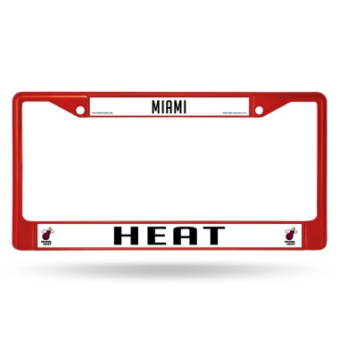 Miami Heat License Plate Frame Metal Red