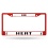 Miami Heat License Plate Frame Metal Red