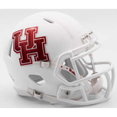 Houston Cougars Helmet Riddell Authentic Full Size Speed Style Matte White - Special Order