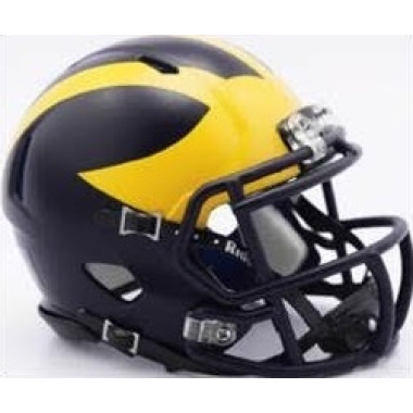 Michigan Wolverines Helmet - Riddell Authentic Full Size - Speed Style - Painted Design - Special Order