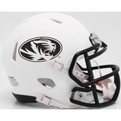 Missouri Tigers Helmet Riddell Authentic Full Size Speed Style Matte White - Special Order