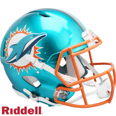 Miami Dolphins Helmet Riddell Authentic Full Size Speed Style FLASH Alternate