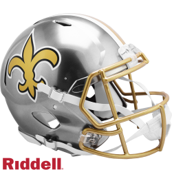 New Orleans Saints Helmet Riddell Authentic Full Size Speed Style FLASH Alternate