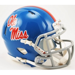 Mississippi Rebels Speed Mini Helmet - Powder Blue - Special Order