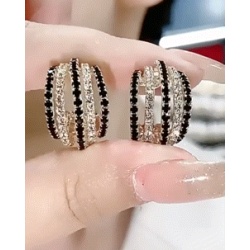 1Pair Rhinestone Hollow Out Trendy Ear Cuffs