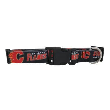 Calgary Flames Pet Collar Size L - Special Order