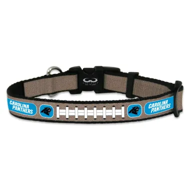 Carolina Panthers Pet Collar Reflective Football Size Small