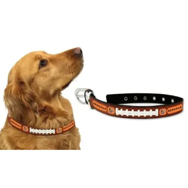 Cincinnati Bengals Pet Collar Leather Classic Football Size Medium