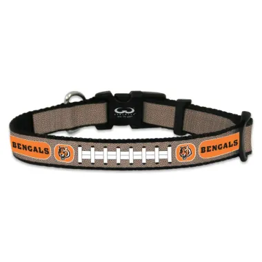 Cincinnati Bengals Pet Collar Reflective Football Size Small