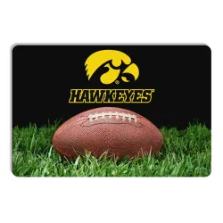 Iowa Hawkeyes Classic  Football Pet Bowl Mat - L