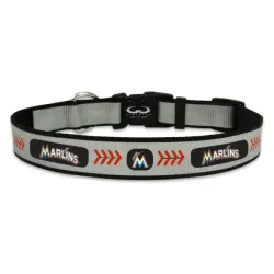 Miami Marlins Pet Collar Reflective Baseball Size Large