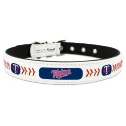 Minnesota Twins Classic Leather Small Baseball Collar