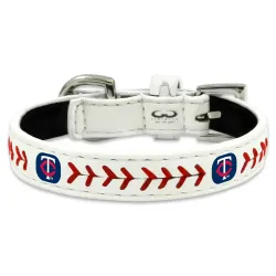 Minnesota Twins Classic Leather Toy Baseball Collar