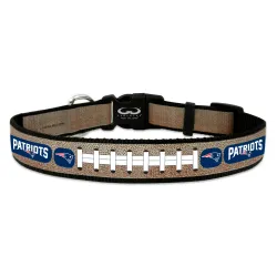 New England Patriots Pet Collar Reflective Football Size Medium Alternate