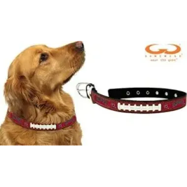 South Carolina Gamecocks Pet Collar Classic Football Leather Size Small