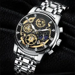 Business Star Double Side Snaps Quartz Men\\s Watches