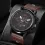 Men\s Leather Rope Watch Calendar Sports Quartz Watch Bracelet Set