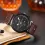 Men\s Leather Rope Watch Calendar Sports Quartz Watch Bracelet Set