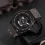 Men\s Bracelet Watch Set Casual Pu Strap Calendar Sports Quartz Watch