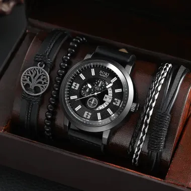 Sports Pu Leather Alloy Men\s Watches