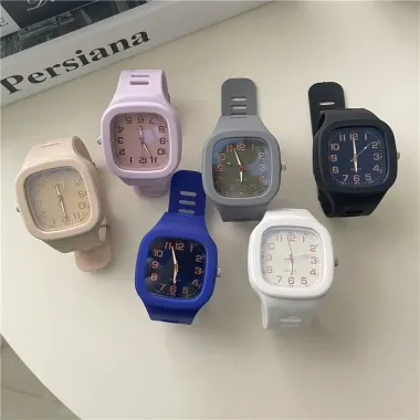 Simple Style Number Buckle Electronic Women\s Watches