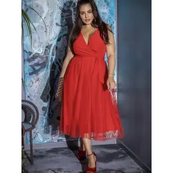 Plus size dress model 174032 Bicotone