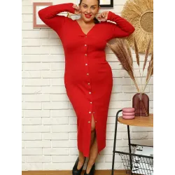 Plus size dress model 176532 Karko