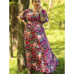 Plus size dress model 182186 Karko