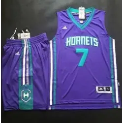 New Orleans Hornets #7 Jeremy Lin Purple A Set Stitched NBA Jerseys