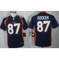 Youth Nike Limited Denver Broncos #87 Eric Decker Blue Jerseys