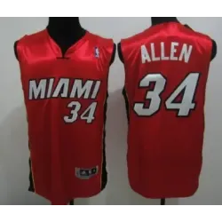 Miami Heat #34 Ray Allen Red Authentic Jerseys