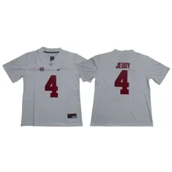 Alabama Crimson Tide 4 Jerry Jeudy White Nike College Football Jersey