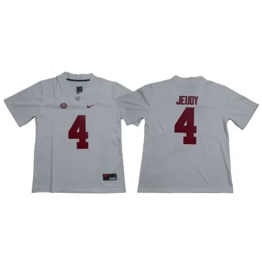 Alabama Crimson Tide 4 Jerry Jeudy White Nike College Football Jersey