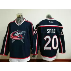 Blue Jackets #20 Brandon Saad Navy Blue Home Stitched NHL Jersey