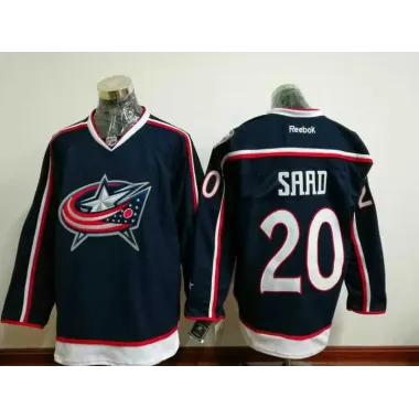 Blue Jackets #20 Brandon Saad Navy Blue Home Stitched NHL Jersey