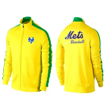 MLB New York Mets Team Logo 2015 Men Baseball Jacket (4)