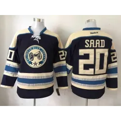 Blue Jackets #20 Brandon Saad Navy Blue Stitched NHL Jersey