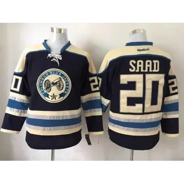 Blue Jackets #20 Brandon Saad Navy Blue Stitched NHL Jersey