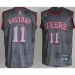 Philadelphia 76ers #11 Jrue Holiday Black Rhythm Fashion Jerseys