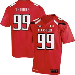 Texas Tech Red Raiders 99 Mychealon Thomas Red College Football Jersey Dzhi