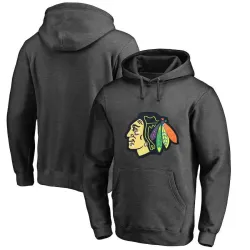 Chicago Blackhawks Dark Gray All Stitched Pullover Hoodie