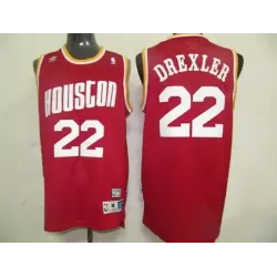 Houston Rockets #22 Drexler red m&n Jerseys