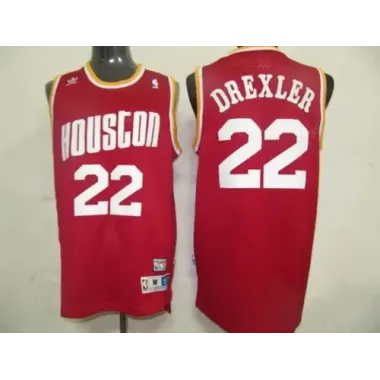 Houston Rockets #22 Drexler red m&n Jerseys