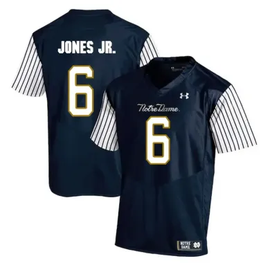 Notre Dame Fighting Irish 6 Tony Jones Jr. Navy College Football Jersey Dzhi