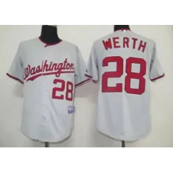 Washington Nationals #28 Werth Grey Jerseys