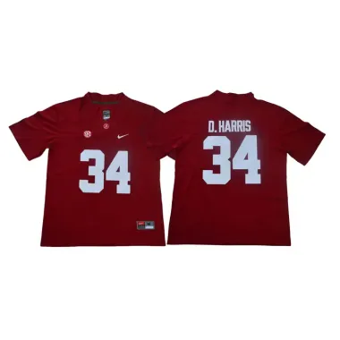 Alabama Crimson Tide 34 Damien Harris Red Nike College Football Jersey