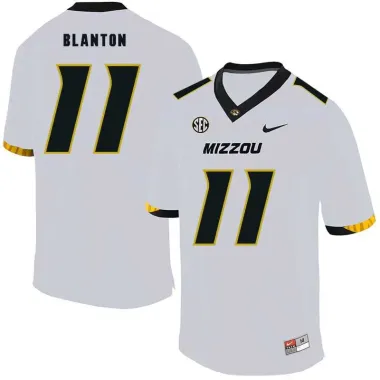 Missouri Tigers 11 Kendall Blanton White Nike College Football Jersey Dzhi