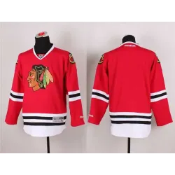 Men Chicago Blackhawks Customized Red Stitched Hockey Jersey