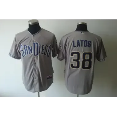 San Diego Padres #38 Latos Grey Jerseys